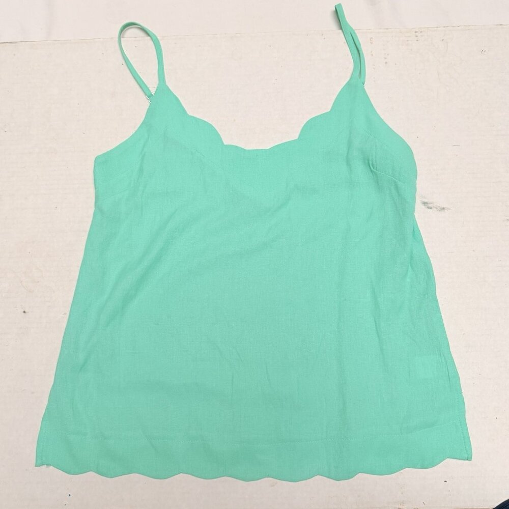143 Story by Line Up Womens Small Green Cami Top Blouse Fairy Y2K Whimsy Scallop